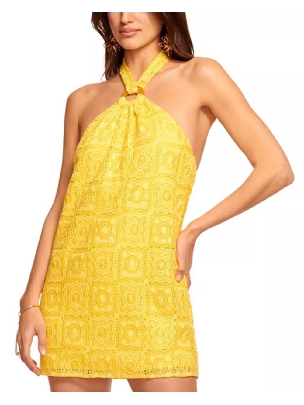 RAMY BROOK Viola Yellow Knit Dress Size 14 NEW NWT